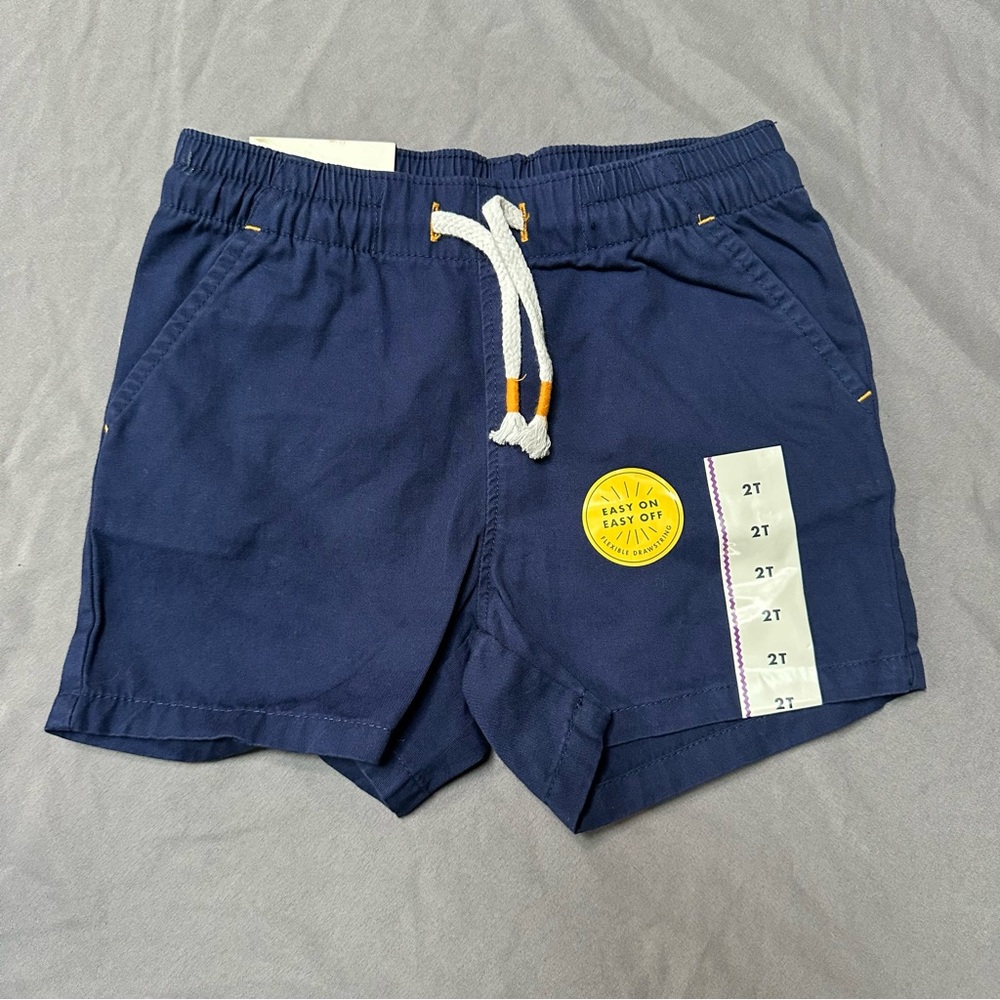 NWT Navy Blue Toddler Shorts with Drawstring